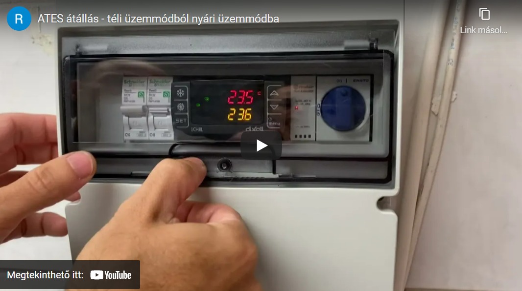 ATES átállás - téli üzemmódból nyári üzemmódba